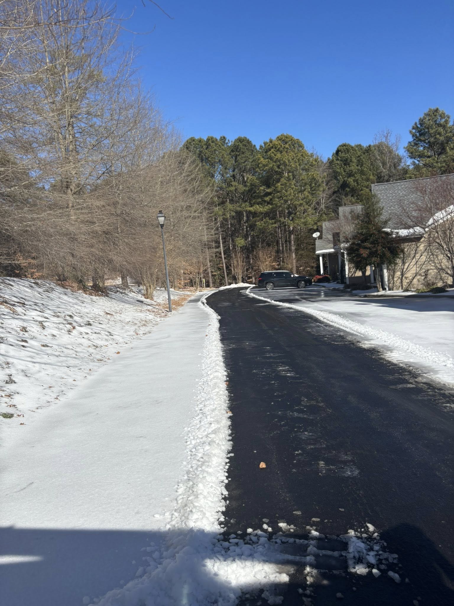 Winter driveway cleared
